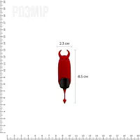 Віброкуля Adrien Lastic Pocket Vibe Devol з хвостиком і ріжками - Master