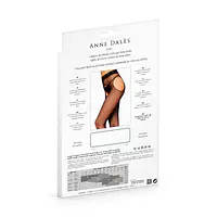 Колготки-панчохи з поясом Anne De Ales MORGANE T2 Black, дрібна сіточка, з доступом - Master