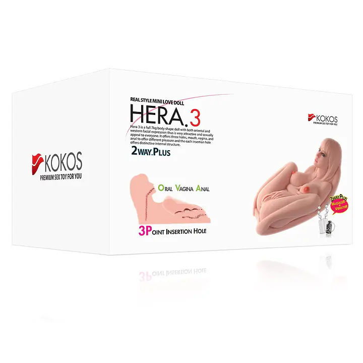 Мастурбатор Kokos Hera 3 2WayPlus з функцією масажу та вібрацією - Master