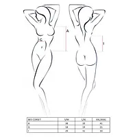 Корсет під латекс з пажами Passion Exclusive BES CORSET L/XL, black, стрінги, шнурівка - Master