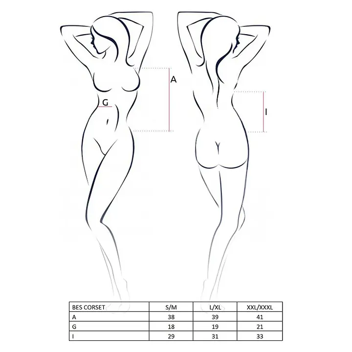 Корсет під латекс з пажами Passion Exclusive BES CORSET S/M, black, стрінги, шнурівка - Master
