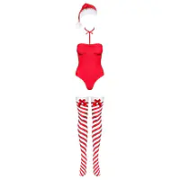 Боді Obsessive Kissmas teddy red L/XL (м'ята упаковка!!!) - Master