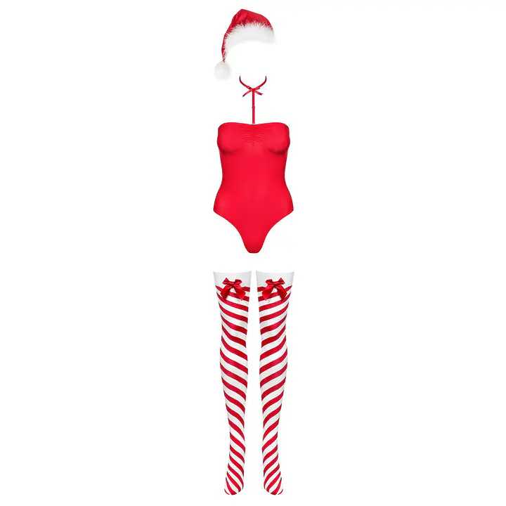 Боді Obsessive Kissmas teddy red L/XL (м'ята упаковка!!!) - Master