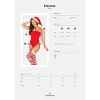 Боді Obsessive Kissmas teddy red L/XL (м'ята упаковка!!!) - Master