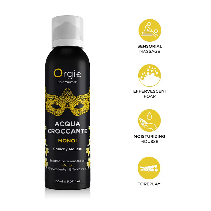 Масажна пінка Orgie – Acqua Croccante Monoi (150 мл), ефект бульбашок, що лопаються - Master