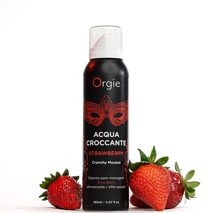 Масажна пінка Orgie – Acqua Croccante Strawberry (150 мл), ефект бульбашок, що лопаються - Master