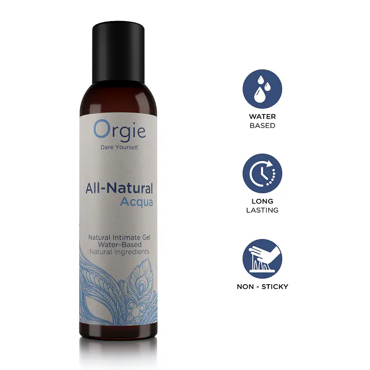 Лубрикант на водній основі Orgie All Natural Acqua, 150 мл, нелипкий, гладенький, натуральний склад - Master