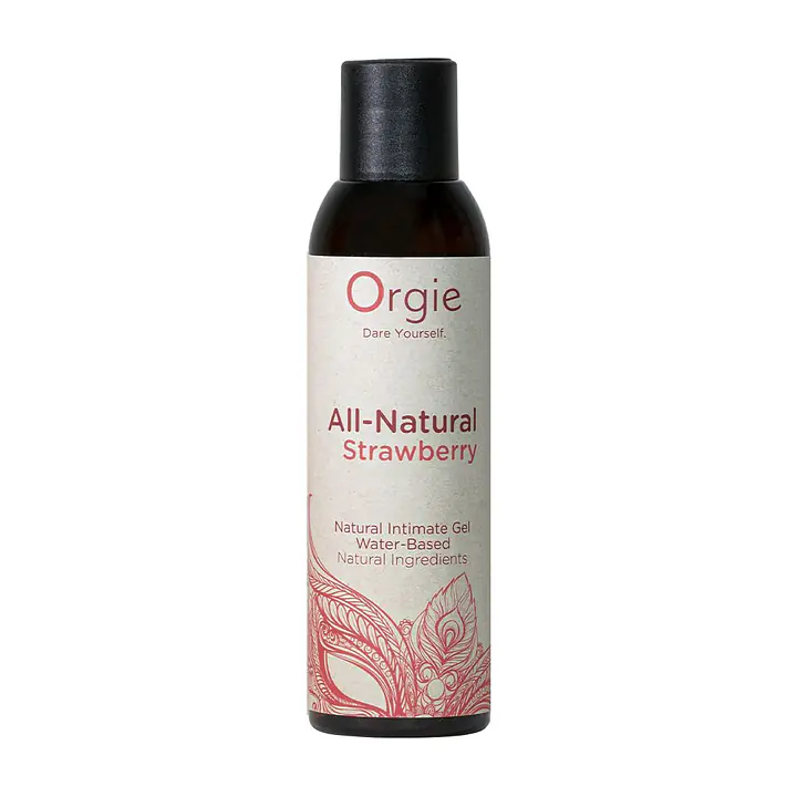 Лубрикант на водній основі Orgie All Natural Strawberry, 150 мл, зі смаком та ароматом полуниці - Master