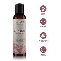 Лубрикант на водній основі Orgie All Natural Strawberry, 150 мл, зі смаком та ароматом полуниці - Master