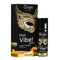 Рідкий вібратор Orgie Dual Vibe! Pina Colada Kissable Liquid Vibrator, 15 мл - Master