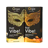 Рідкий вібратор Orgie Dual Vibe! Pina Colada Kissable Liquid Vibrator, 15 мл - Master