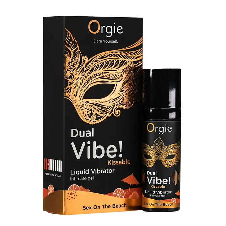 Рідкий вібратор Orgie Dual Vibe! Sex On The Beach Kissable Liquid Vibrator, 15 мл - Master
