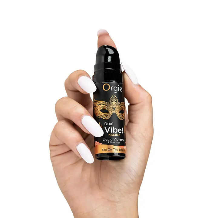 Рідкий вібратор Orgie Dual Vibe! Sex On The Beach Kissable Liquid Vibrator, 15 мл - Master