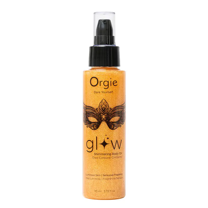 Олія-шимер для тіла Orgie – Glow Shimmering Body Oil (110 мл), чуттєвий аромат, зволоження - Master