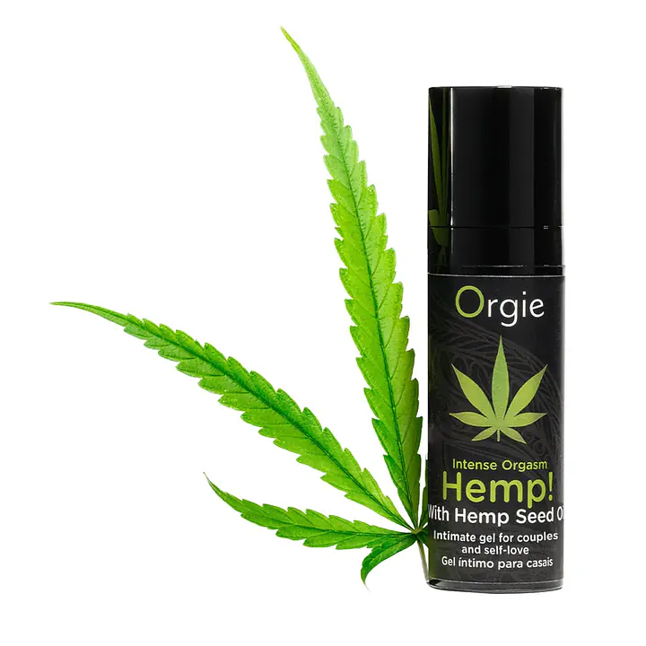 Збуджувальний гель для пар Orgie Hemp! Intense Orgasm, 15 мл, тепло-холод, ефект сильної вібрації - Master
