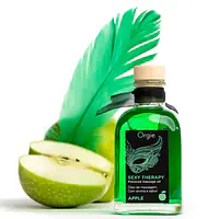 Набір для масажу Orgie – Sexy Therapy Apple (100 мл), їстівна розігрівальна олія + пір’їнка - Master