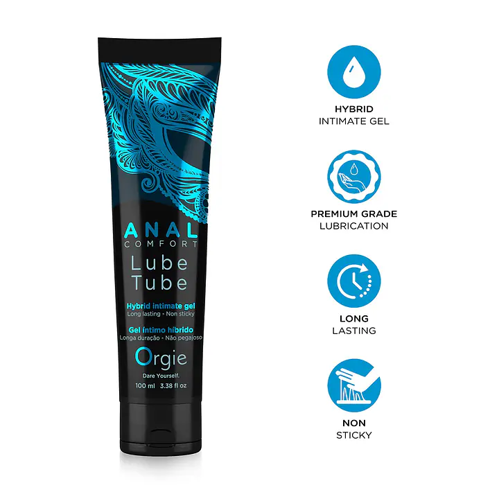 Анальна змазка Orgie Lube Tube Anal Comfort, 100 мл, водна основа, імітація силікону - Master
