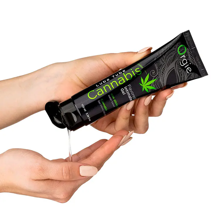 Лубрикант на водній основі Orgie Lube Tube Cannabis, 100 мл, їстівний, з олією насіння конопель - Master