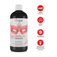 Гель для NURU-масажу Orgie – Noriplay Energizer (500 мл), екстракт гінкго білоба, захисне простирадло - Master