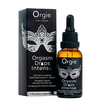 Збуджувальні краплі для клітора Orgie Orgasm Drops Intense, 30 мл, тепло-холод, смак яблука - Master