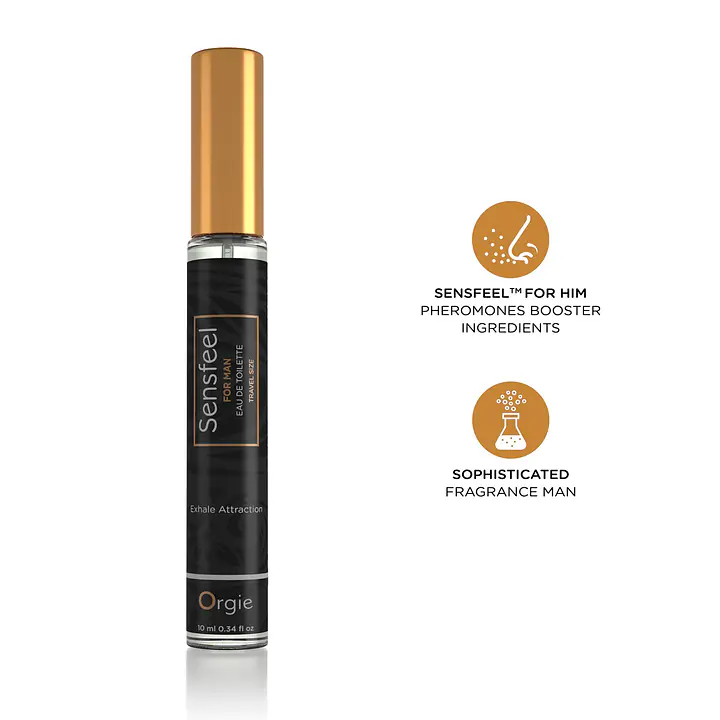 Чоловічі парфуми з феромонами Orgie – Sensfeel for Man Travel Size (10 мл), цитрусово-деревний аромат - Master