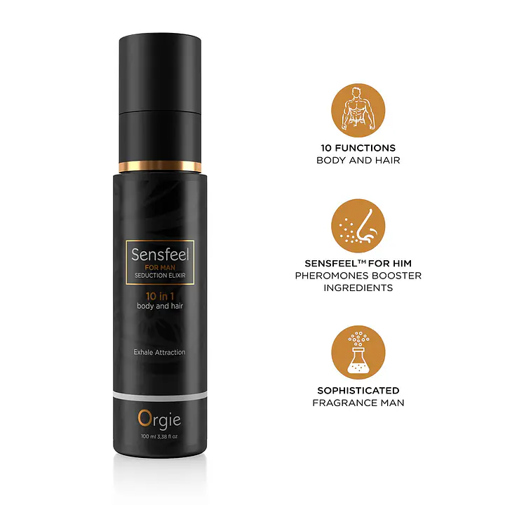 Лосьйон з феромонами для тіла та волосся Orgie – Sensfeel Seduction Elixir 10 in 1 for Man (100 мл) - Master