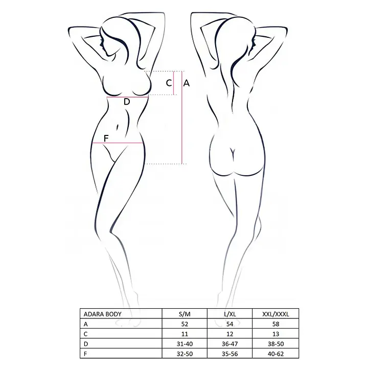 Боді-монокіні Passion ADARA BODY L/XL, black - Master