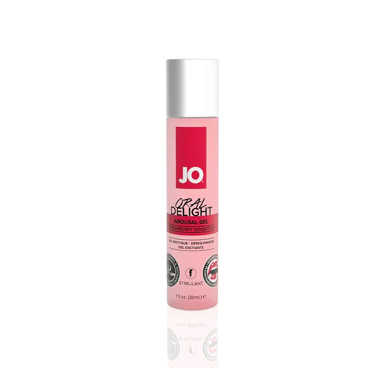 Розпродаж!!! Гель для оральних пестощів JO Oral Delight — Strawberry 30мл (термін до 08.2025) - Master