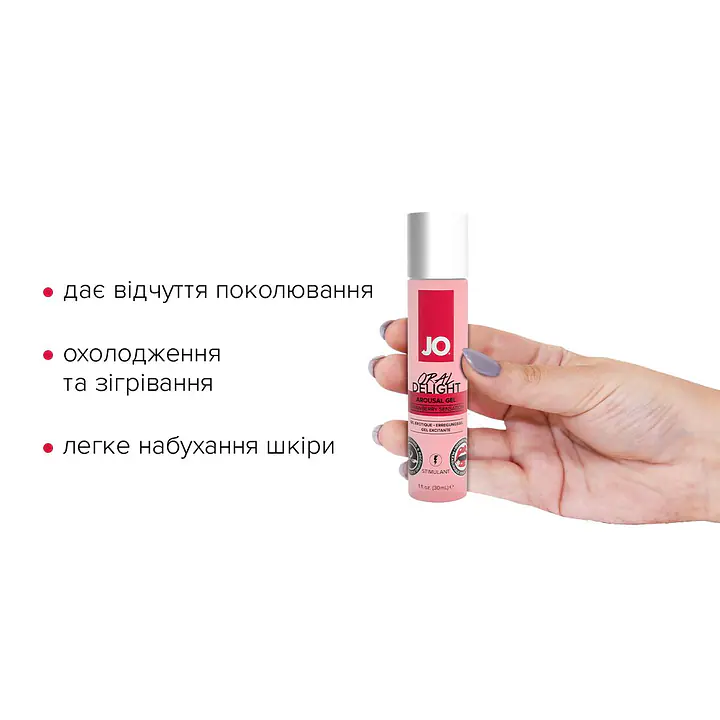 Розпродаж!!! Гель для оральних пестощів JO Oral Delight — Strawberry 30мл (термін до 08.2025) - Master