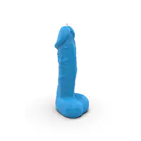 Свічка у вигляді члена Pure Bliss MINI Blue 15 см - Master