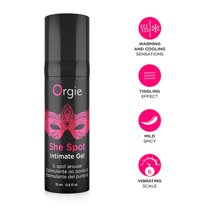 Гель для стимуляції точки G Orgie She Spot Intimate Gel, 15 мл, тепло-холод, ефект вібрації - Master