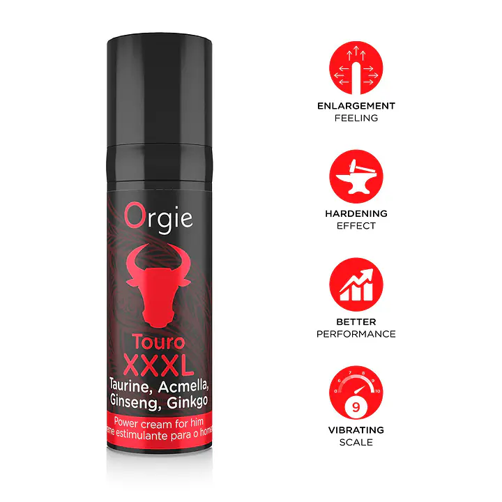 Крем для посилення ерекції Orgie Touro XXXL Power Cream, 15 мл, з ефектом вібрації - Master