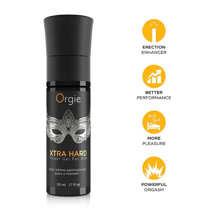 Гель для стимуляції члена Orgie Xtra Hard Power Gel For Him, 50 мл, розігріває, посилює ерекцію - Master