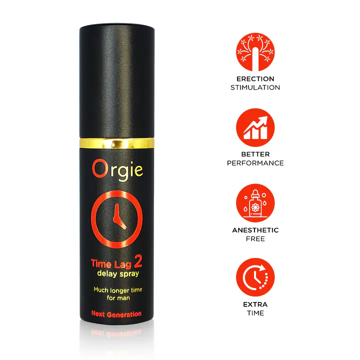 Спрей-пролонгатор Orgie Time Lag 2 Delay Spray, 10 мл, без анестетиків, з екстрактом даміани - Master