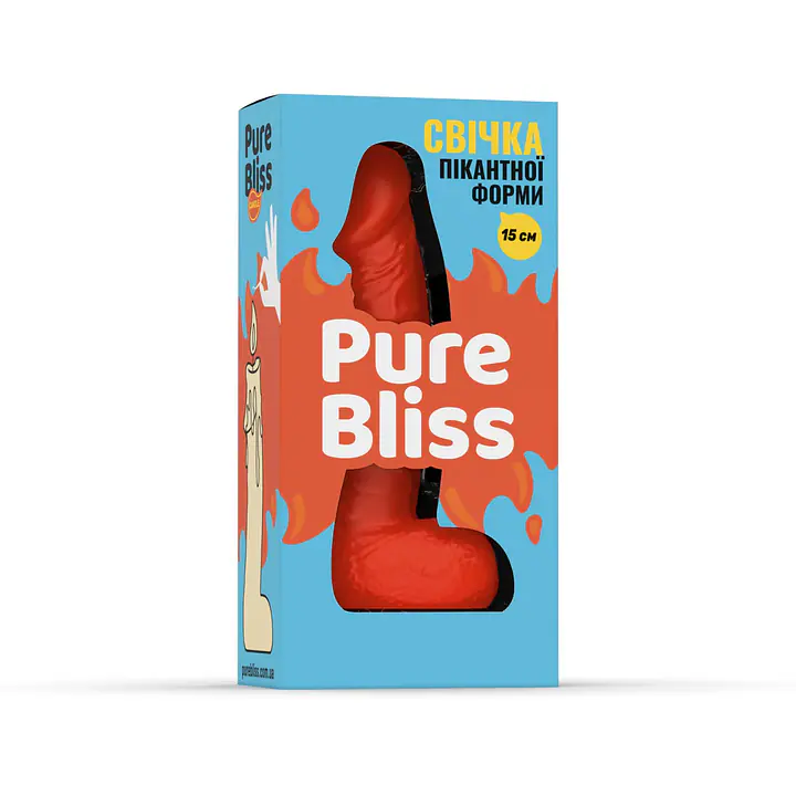Свічка у вигляді члена Pure Bliss MINI Orange 15 см - Master
