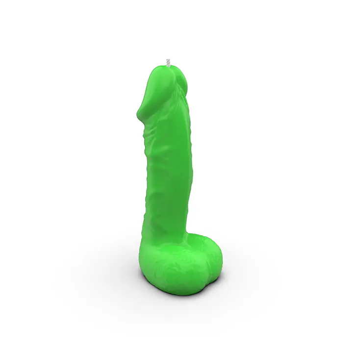 Свічка у вигляді члена Pure Bliss MINI Green 15 см - Master