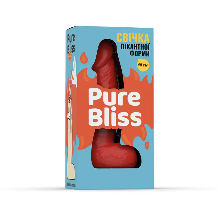 Свічка у вигляді члена Pure Bliss BIG Red 18 см - Master