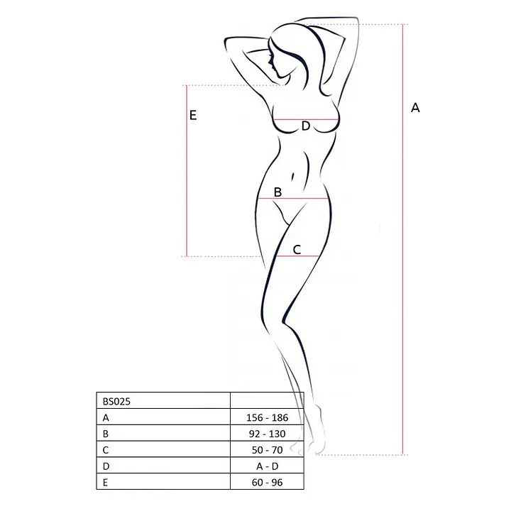 Бодістокінг Passion BS025 black, плаття-сітка, спущене плече, довгий рукав - Master