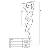 Бодістокінг Passion BS026 white, сукня-сітка на бретелях - Master