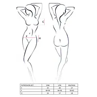 Комплект білизни Passion EXPRESSION SET S/M, black, ліф сітчастий, спідничка і стрінги - Master