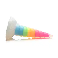 Фентезійний фалоімітатор Creature Cocks Luminescent Rainbow Silicone Dildo - Master