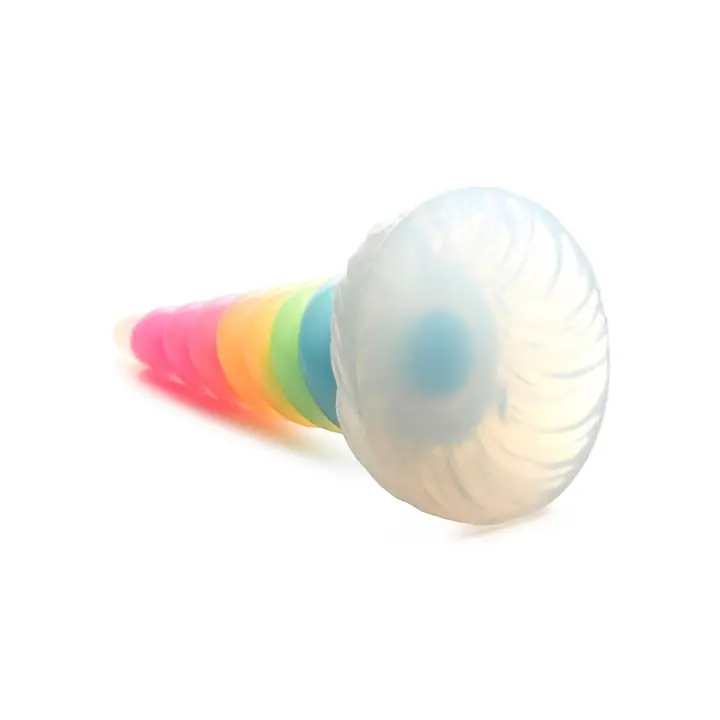 Фентезійний фалоімітатор Creature Cocks Luminescent Rainbow Silicone Dildo - Master