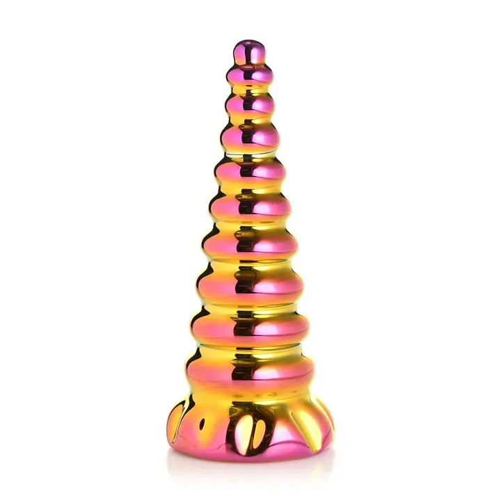 Фентезійний фалоімітатор Creature Cocks Twilight Rainbow Glass Dildo - Master