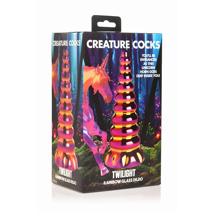 Фентезійний фалоімітатор Creature Cocks Twilight Rainbow Glass Dildo - Master