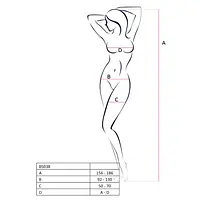 Бодістокінг Passion BS038 red, комбінезон, імітація панчіх і пояса - Master