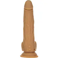 Фалоімітатор з пульсацією Naked ADDICTION Dominic 9″ Caramel, пульт ДК, діаметр 4,2 см - Master