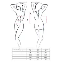 Корсет з пажами Passion JANET CORSET XXL/XXXL, white, трусики, напівпрозорий - Master
