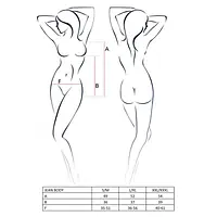 Боді монокіні під латекс Passion JEAN BODY S/M, black - Master
