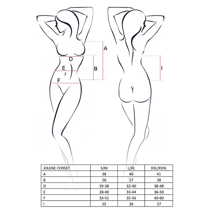 Корсет з пажами Passion JOLENE CORSET L/XL, black, трусики, напіввідчинені груди, напівпрозорий - Master