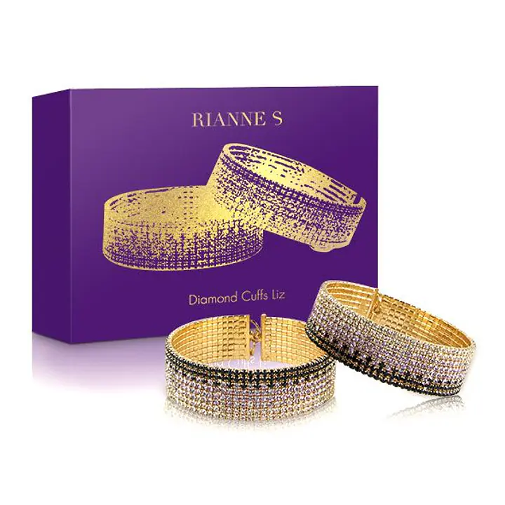 Лакшері наручники-браслети з кристалами Rianne S: Diamond Cuffs, подарункове паковання - Master